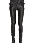 Balmain Stretch-leather Skinny Pants - Lyst