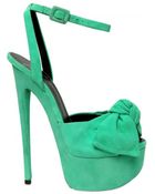 Giuseppe Zanotti 160mm Suede Bow Sandals - Lyst