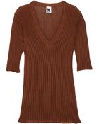 M Missoni Stretch Cotton-blend Sweater - Lyst