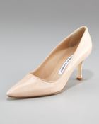 Manolo Blahnik Pointed-toe Patent Pump - Lyst