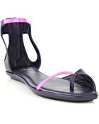 McQ by Alexander McQueen Skinny Leather Flat Sandals - Lyst