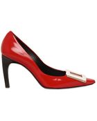Roger Vivier 85mm Miss D Brushed Leather Pointy Pumps - Lyst