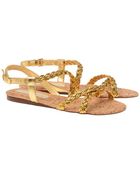 Stella McCartney Flat Rapunzel Braided Sandal - Lyst