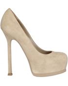Saint Laurent 140mm Tribtoo Suede Pumps - Lyst