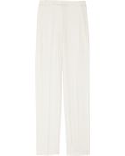 Alexander McQueen Leaf-Crepe Wide-Leg Pants - Lyst