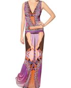 Etro Printed Viscose Jersey Dress - Lyst
