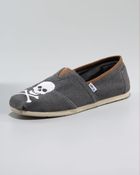 Toms Skull Slip-on, Charcoal - Lyst