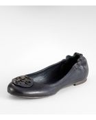 Tory Burch Tumbled Leather Reva Ballet Flat - Lyst
