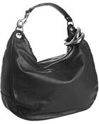 Jimmy Choo Black Calfskin Solar Bangle Hobo - Lyst