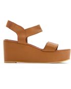 Mango Touch - Leather Singleback Platform Sandal - Lyst