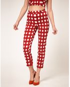 ASOS Collection Gingham Trousers - Lyst