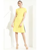 Vionnet Contrast Back Crepe Dress - Lyst