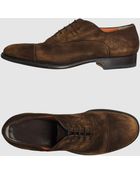 Santoni Laced Shoes - Lyst
