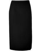 Michael Kors Black Wool Pencil Skirt - Lyst