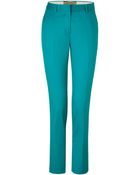 Paul Smith Aqua Cotton Blend Pants - Lyst