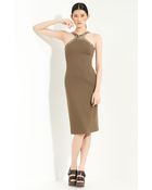 Michael Kors Snake-embossed Bouclé Dress - Lyst