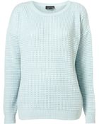 Topshop Knitted Textured Grunge Jumper - Lyst