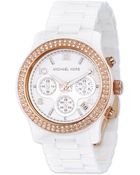 MICHAEL Michael Kors Michael Kors Runway Ceramic Watch - Lyst