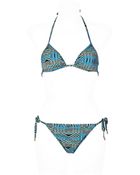 Matthew Williamson Turquoise Padded Triangle Bikini - Lyst