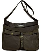 Barbour Olive Waxed Retriever Bag - Lyst