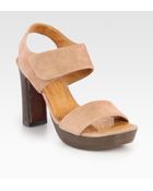 Chie Mihara Cody Suede Slingback Platform Sandals - Lyst