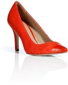Maje Orange Rust Suede Pumps - Lyst