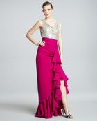 Naeem Khan Metallic-bodice Combo Gown - Lyst