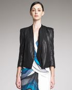 Helmut Lang Waxed Leather Blazer - Lyst