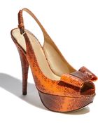 stuart weitzman orange heels