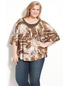 Alberto Makali Beaded Batwing Tunic - Lyst