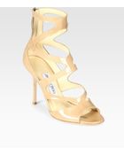 Jimmy Choo Hilary Strappy Patent Leather Sandals - Lyst