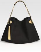 Gucci Medium Nubuck Shoulder Bag - Lyst