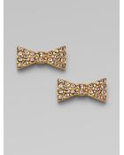 Marc By Marc Jacobs Pavé Bow Stud Earrings - Lyst
