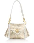 Versace Eyelet-studded Leather Shoulder Bag - Lyst