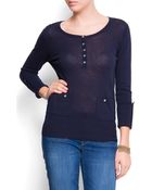 Mango Pocket Cotton Jumper - Lyst