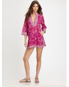 Tory Burch Printed Cotton Tunic - Lyst