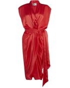 Lanvin Wrap-effect Robe Dress - Lyst