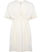 Saint Laurent Crepe Drape Dress - Lyst