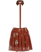 Opening Ceremony Pleated Silk Skirt with Beaded Collar - Lyst