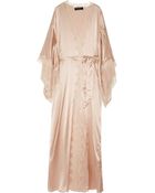 Jenny Packham Lace-trimmed Silk-satin Robe - Lyst