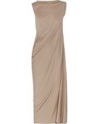 Rick Owens Lilies Draped Jersey Dress - Lyst
