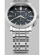 Burberry Stainless Steel Chronograph Watch - Lyst