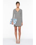 Diane von Furstenberg Reina Long Sleeve Dress - Lyst