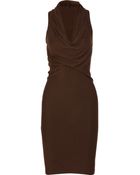 Donna Karan New York Draped Stretch-jersey Dress - Lyst