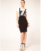 ASOS Collection Asos Pencil Skirt with Braces - Lyst