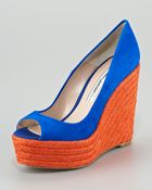 Brian Atwood Colorblock Espadrille Pump - Lyst
