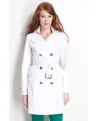 Vince Camuto Double Breasted Trench Coat - Lyst