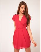 ASOS Collection Asos Tulip Dress with V Neck - Lyst