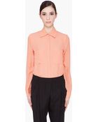 By Malene Birger Silk Blend Apricot Aicha Blouse - Lyst