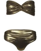 Lanvin Ruched Bandeau Bikini - Lyst